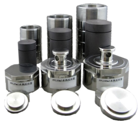 霍桐儀器對(duì)位聚苯（PPL）水熱反應(yīng)釜實(shí)物圖